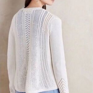 Anthropologie Rosie Neira Nansen Pointelle Cardigan, EUC